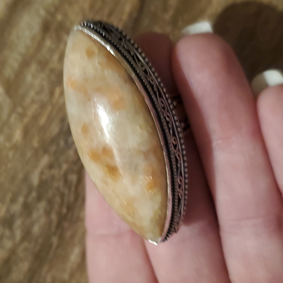 New Huge Sunstone 925 Silver Statement Ring. - Picture 9 of 14